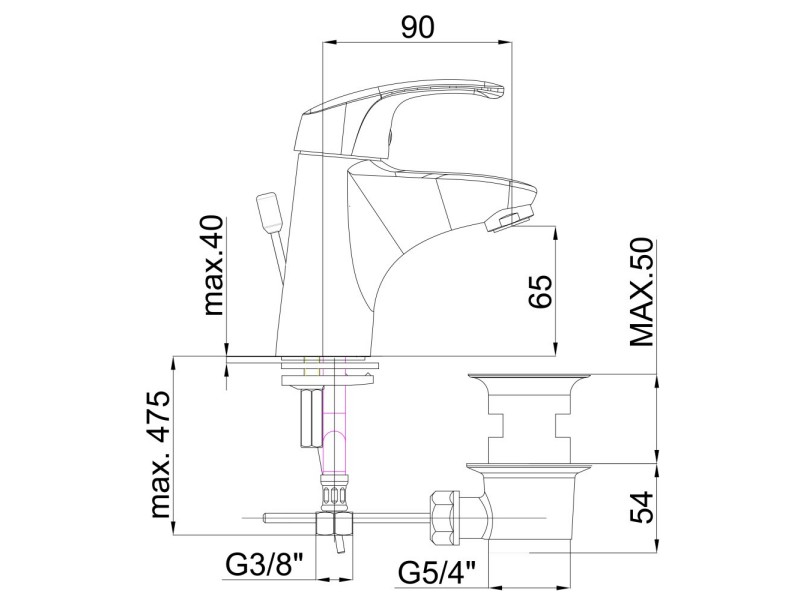 ARMATURA ZA UMIVALNIK PROJECT UNITAS
