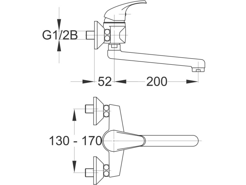 ARMATURA ZA KUHINJO SIMPATY L200 UNITAS