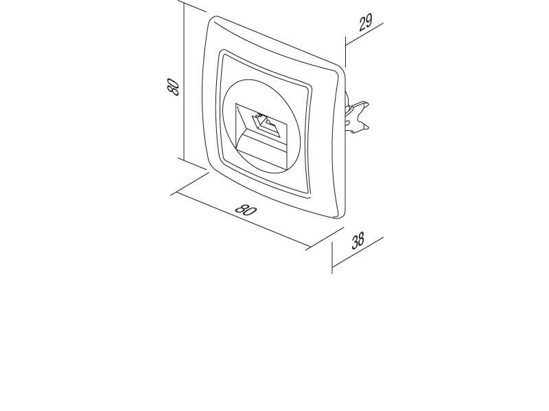 Vtičnica CAT 5e KS37 PW-B