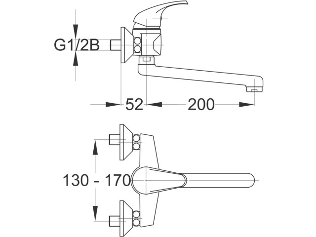 ARMATURA ZA KUHINJO SIMPATY L200 UNITAS