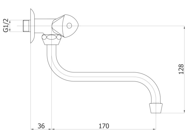 PIPA ZIDNA - PRIKLJUČEK 