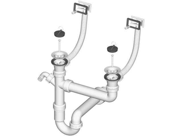Sifon za dv. pom. korito, prik. in prav. preliv