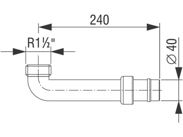 Koleno 90°- z navojem kpl