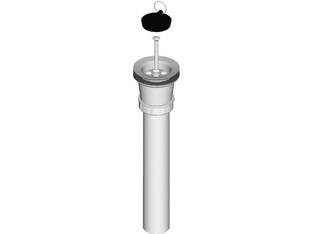 Izlivni ventil za tuš-kad, z navpičnim iztokom