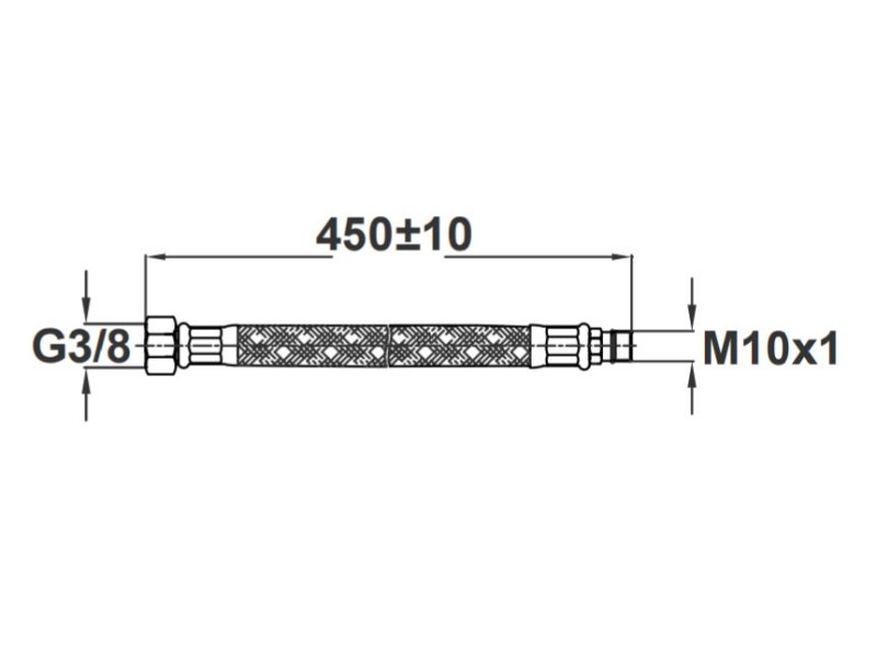 Cev priključna L 450 art.19003