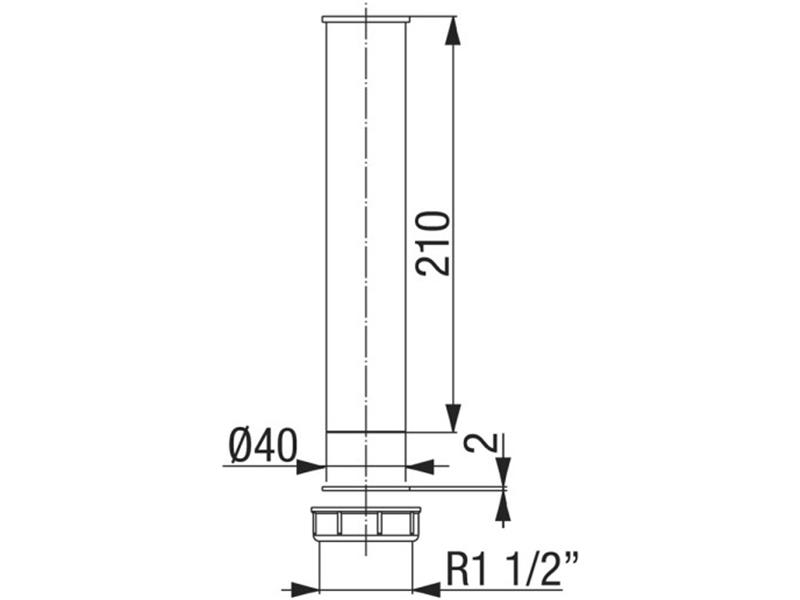 Cev z robom ø 40 mm