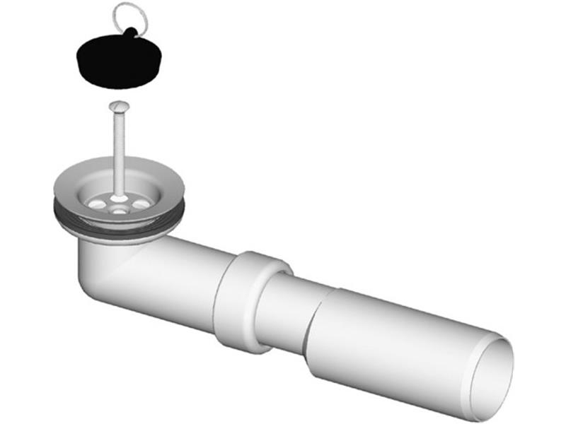 Izlivni ventil za tuš-kad, iztok ø 50 mm