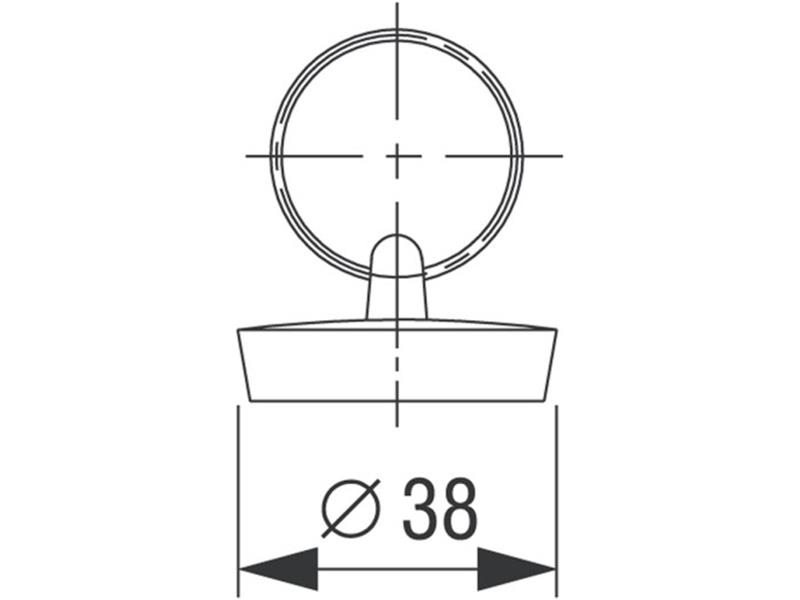 Plastični zamašek ø 38 mm