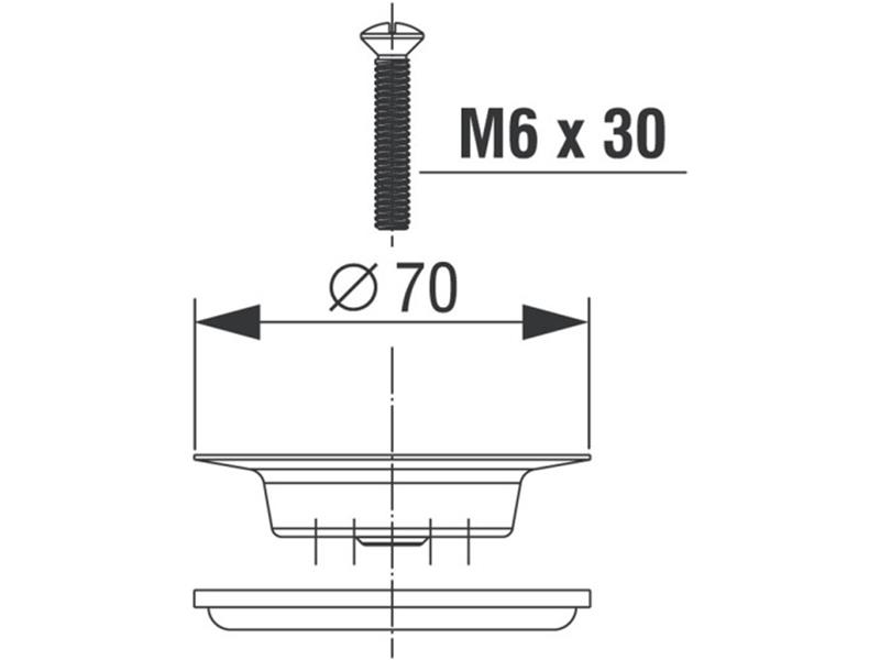 Rešetka ø 70 mm