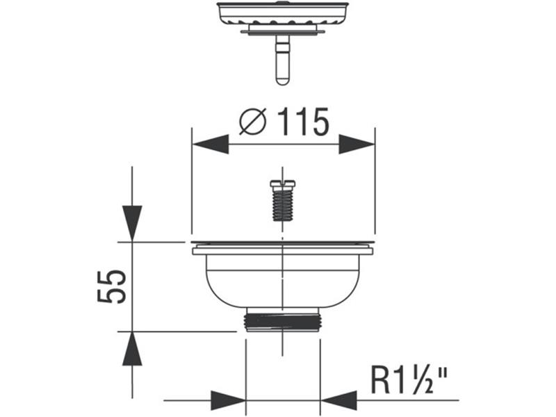 Izlivni ventil ø 115 mm