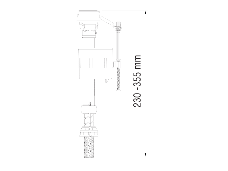 SET POLNILNI VENTIL 400, priključek 3/8”, spodnji priklop