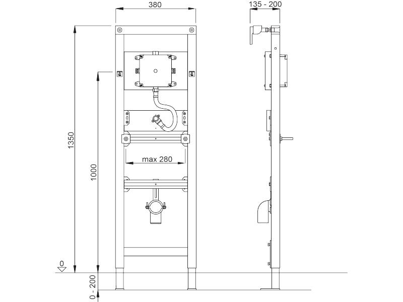 LIV-FIX nosilni element za pisoar 9V