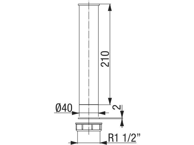 Cev z robom ø 40 mm