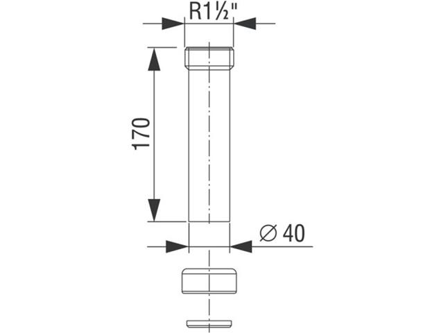 Cev z navojem ø 40 mm