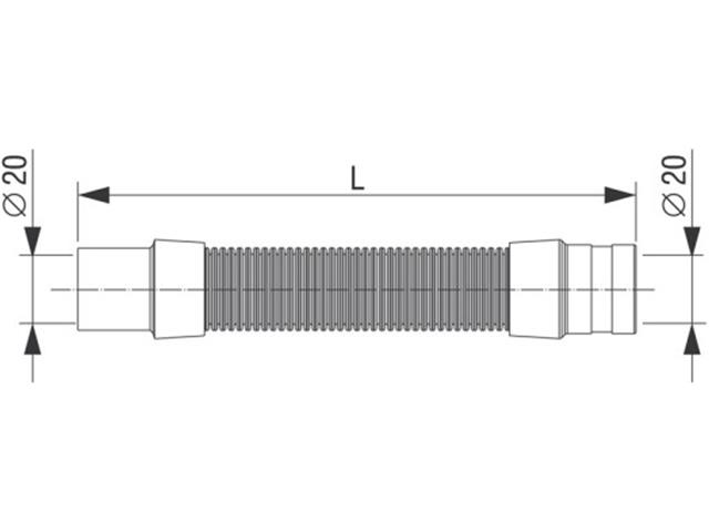 Odtočna rebrasta cev, L=3.000 mm/ø 20 mm