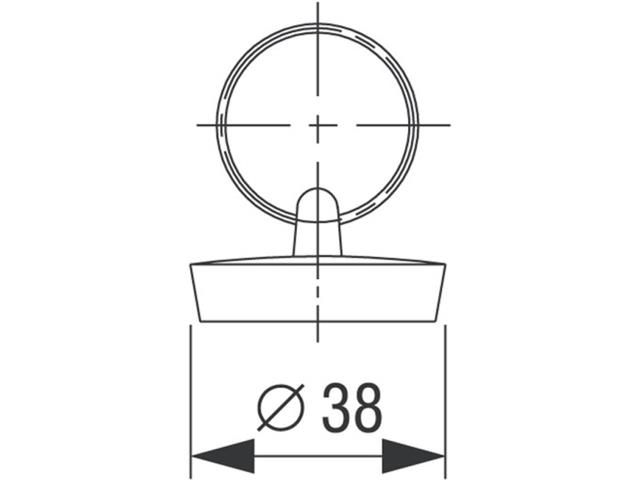 Plastični zamašek ø 38 mm