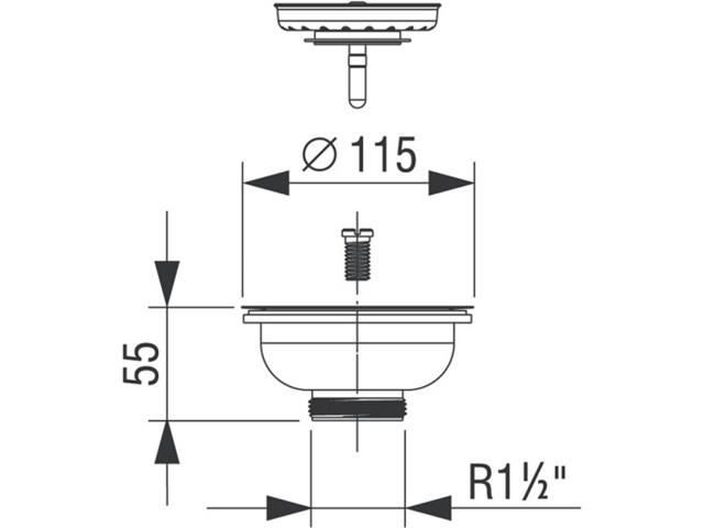 Izlivni ventil ø 115 mm