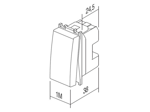 STIKALO ENOPOLNO 16AX 250V - 1M Z INDIKATORJEM