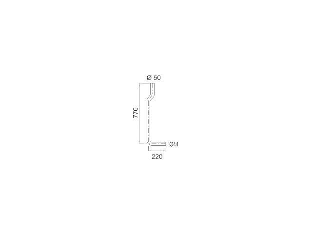 SPLAKOVALNO KOLENO 770 x 220 mm